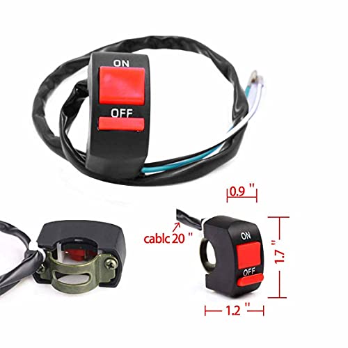 22mm Twist Throttle Handle Grips with Kill Switch for 50cc-250cc