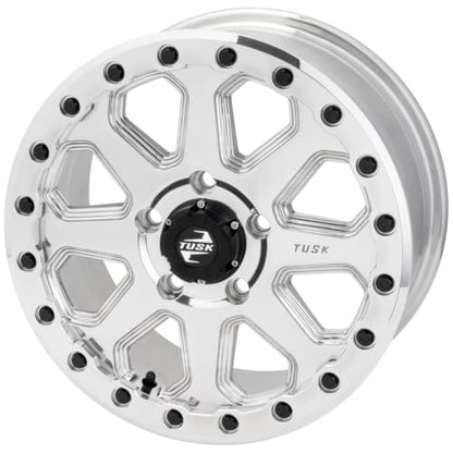 Tusk 5/114.3 (5/4.5) Uinta Beadlock Wheel - 15x7, 6.0+1.0, Polished - color: Polished