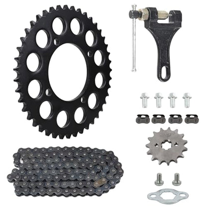 428 Chain 43 Tooth Rear Sprocket 76mm Front 15 Toothe 17mm with Chain Breaker for apollo z40 Chinese 110 125cc Pit Dirt Bike