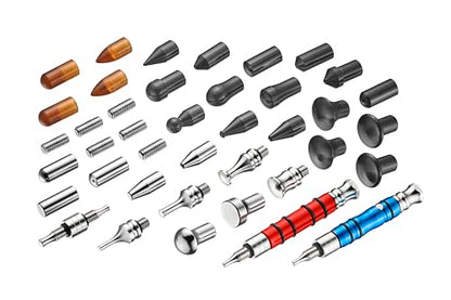 34PCS Tap Dow Dent Repair Tool Kit, Paintless Removal Tools, Auto Body Motorcycle Gas Tank Dent Ding Fix Tools
