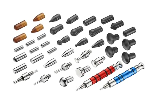 34PCS Tap Dow Dent Repair Tool Kit, Paintless Removal Tools, Auto Body Motorcycle Gas Tank Dent Ding Fix Tools