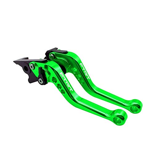 Brake Clutch Lever Compatible with Ninja 250R 2008-2012/ EX300 Ninja 300 13-18/ EX400 Ninja 400 18-23/ Z125 PRO 17-20/ KLE300 Versys-X 300 17-20/ KLX125 D-TRACKER125 10-16/ KLX150S /KLX250: Green - color: Green, size: Ninja 250R/EX300 400/Z125/KLE300/KLX1