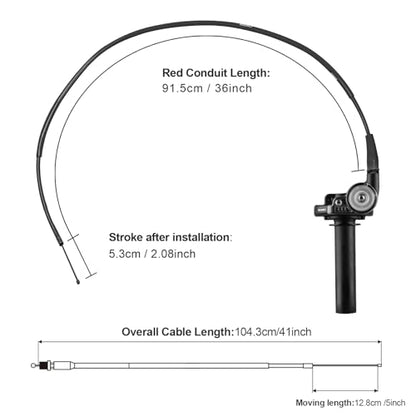 NIBBI Twists Throttle Grip,Dirt Bike Grips with Throttle Cable and Handlebar Grip for SSR125 Pit Bike, 22mm Motorcycle Throttle Assembly - color: Black