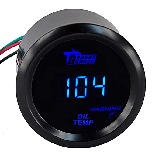 ESUPPORT Car 2" 52mm Digital Oil Temp Gauge Temperature Meter Fahrenheit - color: Oil Temp F Gauge