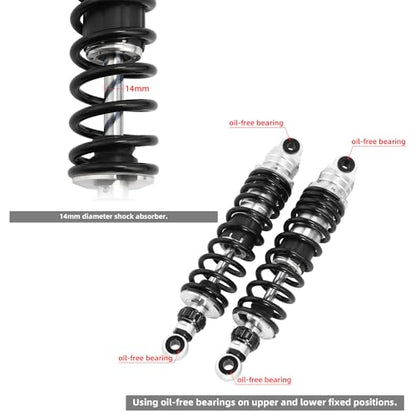 TCT-MOTORPARTS Remote Reservoir Suspension Shocks Fit For Harley Touring - color: Remote Reservoir Suspension Set #1