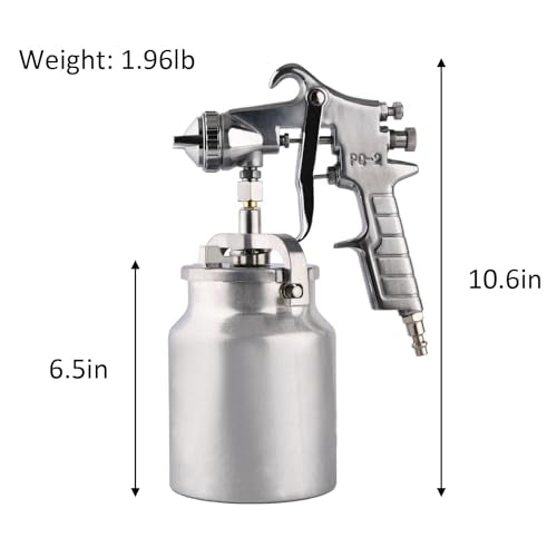 Professional Paint Spary Gun, High Pressure Siphon Feed Spray Gun with 1000cc Cup, Nozzle Tip Size 3.0mm for Automotive, Household and Furniture(3.0mm)