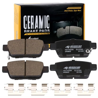 D1103 Rear Ceramic Brake Pads Kit Fit For Honda Ridgeline 2006-2014, For Acura TL 2009-2014 - size: HZ1103