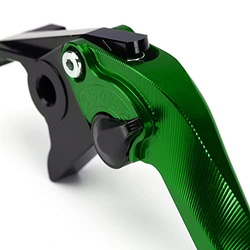 Short Brake Clutch Levers Compatible with K.awasaki Ninja ZX6R 2019 2020 2021 2022 2023 2024 2025 2026 | Front Shorter Levers Handles ZX-6R ZX 6R ZX636 Ninja636 Accessories (Green) - color: Green