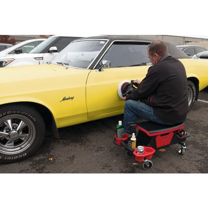 Performance Tool W85035 Rolling Mechanic Shop Stool Seat with Storage - style: Rolling Storage Garage Seat