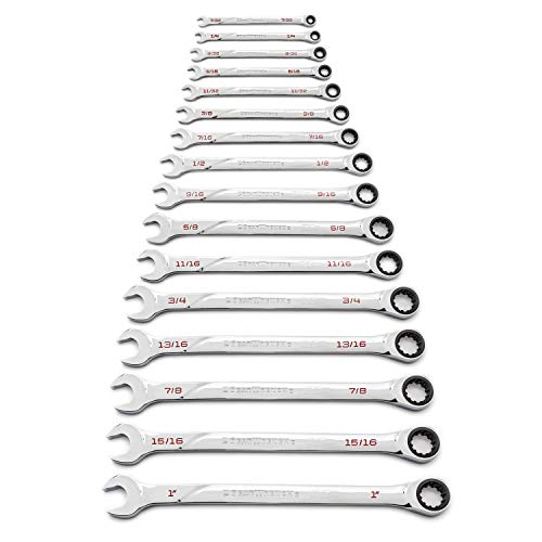 GEARWRENCH 16 Pc. 120XP Universal Spline XL Ratcheting Combination Wrench Set, SAE - 86451 - style: 16 Piece SAE