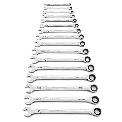 GEARWRENCH 16 Pc. 120XP Universal Spline XL Ratcheting Combination Wrench Set, SAE - 86451 - style: 16 Piece SAE
