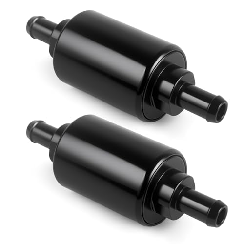 3/8" Fuel Filters 178 Micron Removable Black Anodized Aluminum 2PCS - size: 3/8"-2PCS