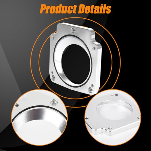 551513 LS Throttle Body Adapter 92mm Compatible with LS1 3 Bolt Intake Manifold to LS3 4 Bolt Throttle Body DBC L33 L59 LM4 LM7 LQ4 LQ9 LR4 LS6 LSX 4.8L 5.3L 5.7L 6.0L Replacement for 551513