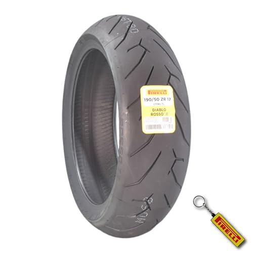 Pirelli Diablo Rosso II 190/50 ZR 17 M/C (73W) TL Rear Motorcycle Tire - size: 190/50ZR17