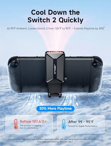 JSAUX Cooling Fan for Switch 2 (2025), Cool Down Accessories for Switch 2