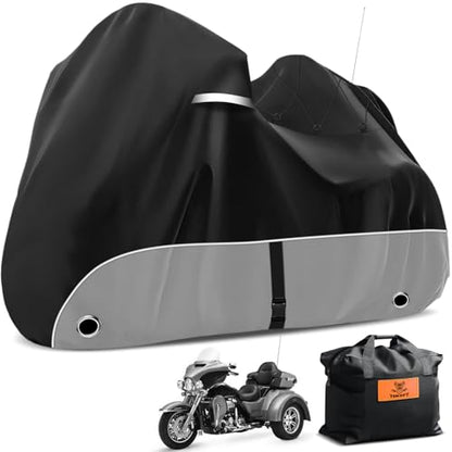 Trike Cover, Heavy Duty 420D Outdoor Three Wheeler Cover, Grey - color: Grey, size: Trike