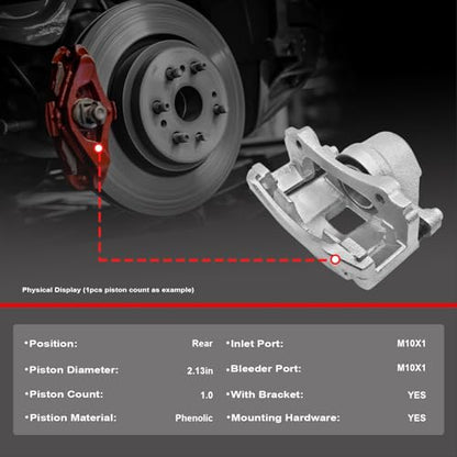 MOTOREVO Rear Brake Caliper Compatible with Chevy Silverado 1500 2003-2006 - color: Rear, size: 3-Silverado 1500 2003-2006 Rear