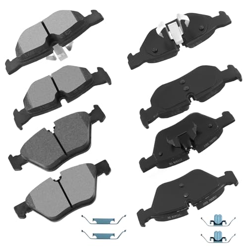 cciyu D1061 D1171 Brake Pads w/Hardware Front Rear Disc Brake Pad Set - size: Front[D1061] + Rear[D1171]