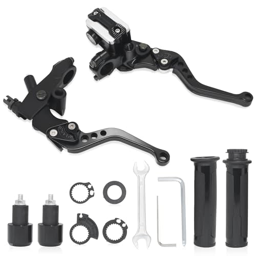 Brake Lever 7/8" 22mm Handlebar, Brake Master Cylinder Clutch Lever CNC - color: Black