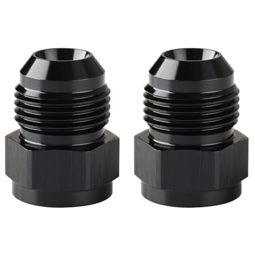 6AN Female to 10AN Male Flare Expander Fitting Adapter Aluminum Black, Pack of 2 - color: Black - 2pcs, size: 6AN Female to 10AN Male