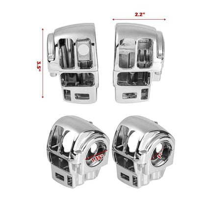 Chrome Switch Housings Caps, Hand Control Switch Housing Cover Button - color: chrome