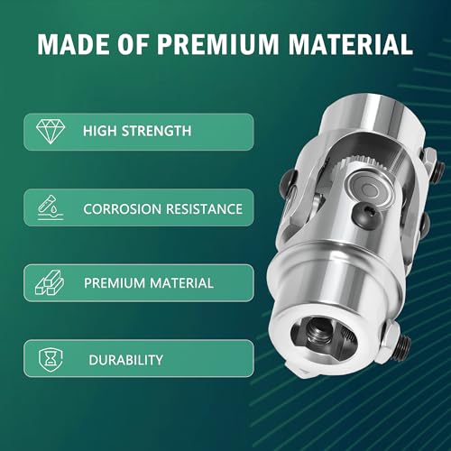 3/4" DD × 3/4" DD Universal U Joint for Steering Shaft - color: Chorme, size: 3/4" DD × 3/4" DD
