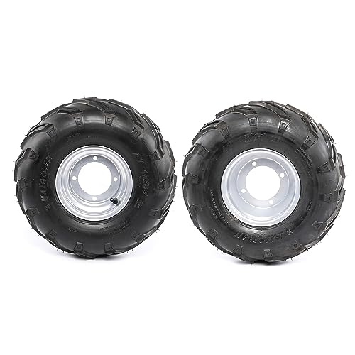 2PCS 16x8-7" Tires and Rims 4x 110mm Wheel Rim Tire & Inner Tube for ATV Go Kart Quad Bike Mini Bike Buggy Ride on Mowers 4 Bolt Pattern - color: 2 Pack 16x8-7 Wheels