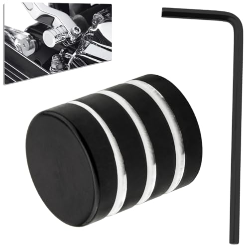 Heel/Toe Shifter Shaft Cap End Cover Compatible with Harley 1986-2017 FL Softail, 1988-2025 Touring Road King Street Electra Glide, 2008-later Trike Models (Craving Black) - color: Craving Black