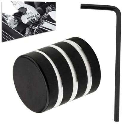 Heel/Toe Shifter Shaft Cap End Cover Compatible with Harley 1986-2017 FL Softail, 1988-2025 Touring Road King Street Electra Glide, 2008-later Trike Models (Craving Black) - color: Craving Black