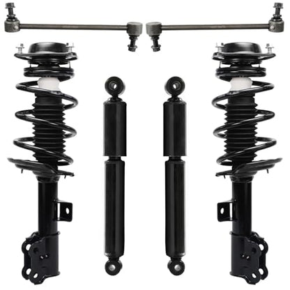 Detroit Axle - 6pc Front Struts Shocks Kit for 2011-2016 Hyundai Elantra - size: 6AQS47408/ strut shock sway kit