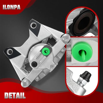 Rear Disc Brake Caliper Assembly with Bracket fit for Jeep Wrangler 2007-2017, Liberty 2008-2012, Wrangler JK 2018, for Dodge Nitro 2007-2011, Rear Left / Right Caliper Set with 2PC, 18-B5046 18-B5047