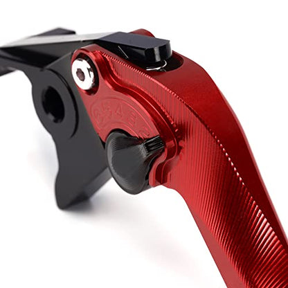 Short Brake Clutch Levers Compatible with K.awasaki Ninja ZX6R 2019 2020 2021 2022 2023 2024 2025 2026 | Front Shorter Levers Handles ZX-6R ZX 6R ZX636 Ninja636 Accessories (red) - color: Red