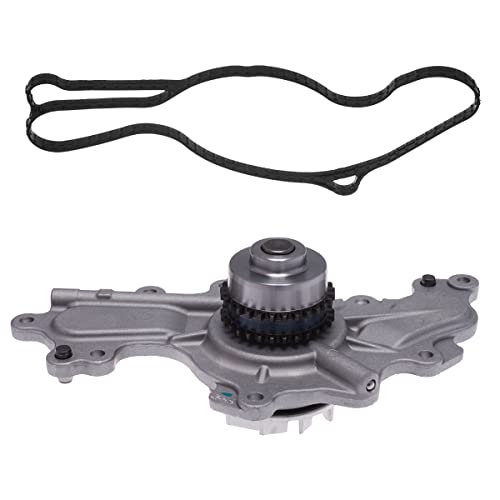 AUQDD AW6348 Water Pump Kit (W/Double-Row Sprocket;For 3.5L/3.7L) Fit For 2012-2018 Ford Edge Flex Explorer Taurus /2013-2016 Lincoln MKS MKZ,12-18 MKT MKX (Replace # 252-955 19326227 AA5Z8501C) - size: AW6348