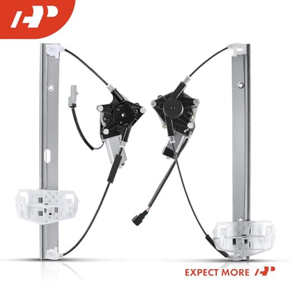 A-Premium Front Driver and Passenger Side Power Window Regulator with Motor - style: Front Driver and Passenger