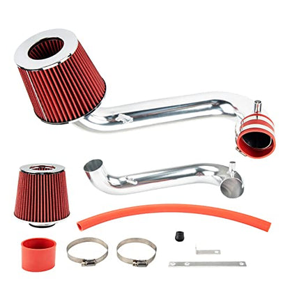 KAX 2.5" High-Flow Cold Air Intake Kit for 2001-2005 Honda Civic 1.7L, Red - color: Red, size: 2001-2005 Honda Civic 1.7L