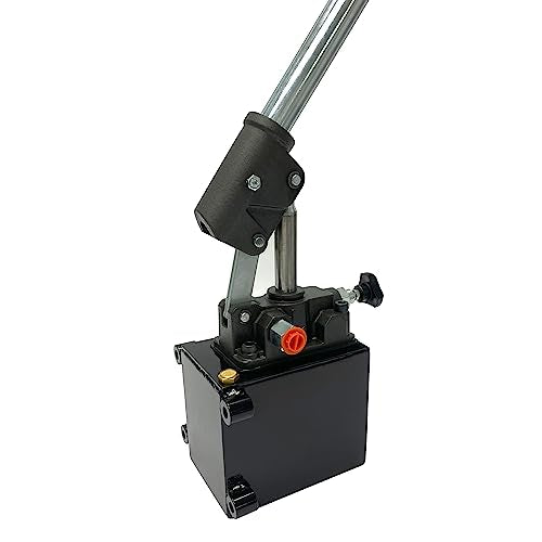 Single Acting Hydraulic Hand Pump with 3 QTs Tank - Manual Hydraulic Pump with Changeover Valve - 2.7 CID, 3600 PSI, 3/8" NPT Ports Piston Hand Pump - color: Single Acting, size: 2.7 CID 3 QTs tank