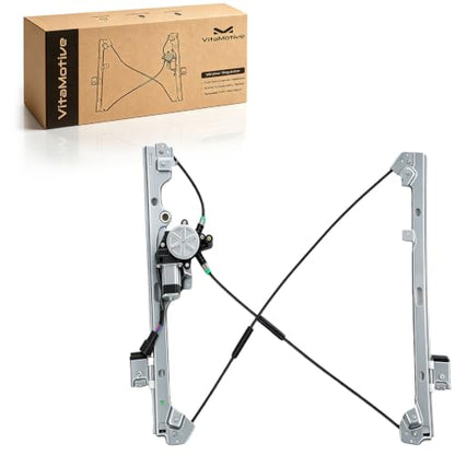 Front Right Power Window Regulator with Window Motor Fits Chevrolet Tahoe 2009-10, Silverado 1500 2003-06 & 2009-10, GMC Sierra 1500/HD 2001-07, 15077854,15095844,15101786,Dorman 748-543