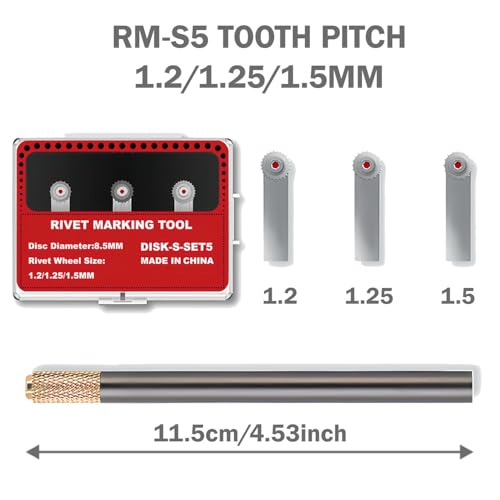 HUBEST Model Rivet Maker Tool, Small Diameter 1.2-1.5mm, for 1/32 Scale - size: RM-S5