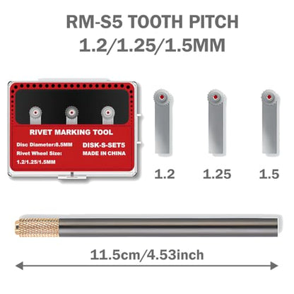 HUBEST Model Rivet Maker Tool, Small Diameter 1.2-1.5mm, for 1/32 Scale - size: RM-S5
