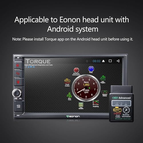 Eonon V0056 OBD2 Bluetooth Diagnostic Scanner for Android Stereos