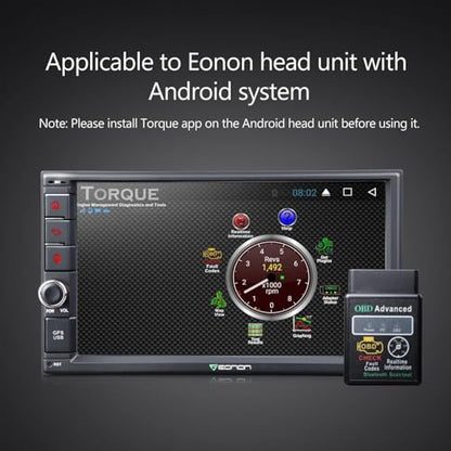 Eonon V0056 OBD2 Bluetooth Diagnostic Scanner for Android Stereos