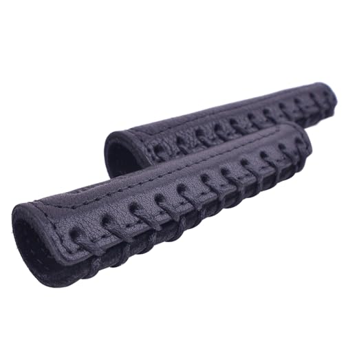 Leather Motorcycle Brake Clutch Covers, Handlebar Hand Grip Covers Throttle Grip Covers - color: Black: Lever Cover