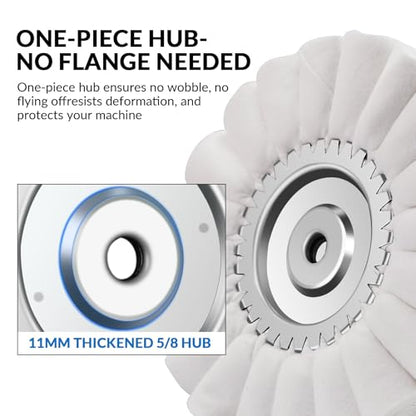 10" S-Shape Airway Buffing Wheel with One-Piece Hub（Super Fine） - color: Super Fine Polishing