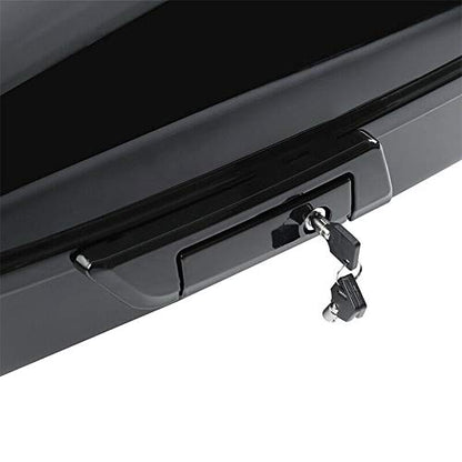 TCT-MOTORPARTS Completed Black Chopped Tour Luggage Trunk Bracket &Mounting Backrest Fit for 2014-2025 Harley Road Glide Street Glide Special Ultra Limited - color: Gloss Black Chopped Trunk+Black Rack