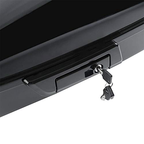 TCT-MOTORPARTS Vivid Black Chopped Tour Luggage Trunk w/Back Latches Hardware Mount Bracket & Backrest Fit for Harley 2014-2025 Touring Road Glide Road King Street Glide Ultra Limited - color: Gloss Black Chopped Trunk+Chrome Rack