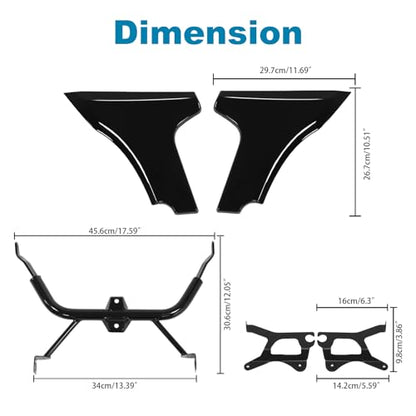 Side Fairing Panel Bracket Kit for Harley CVO Road Glide ST - color: Black