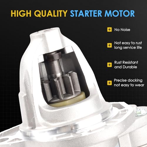 19185 Starter Compatible with 11-16 Chrysler 300 Dodge Challenger & Charger,11-15 Durango,13-15 Grand Cherokee, 13-14 Ram 1500 3.6L Replace# 04801852AB 4801852AB RL801852AB SND0787 - color: 19185