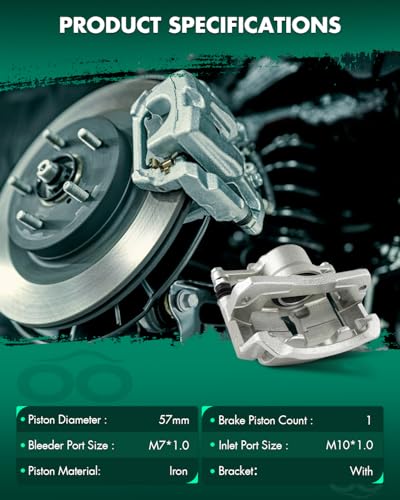 SCITOO - Front Left Brake Caliper Assembly with Bracket For Toyota - size: Front Driver[19B1569]