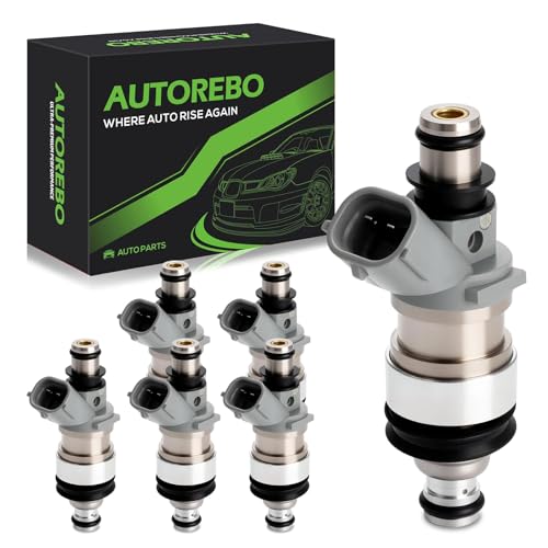 Fuel Injectors Set of 6 Compatible with Toyota T100 Tacoma Camry 4Runner Lexus ES300 3.0L 3.4L V6, 1992 1993 1994 1995 1996 1997 1998# Replace FJ180 23250-62030 23209-62030 842-12183 - size: 180