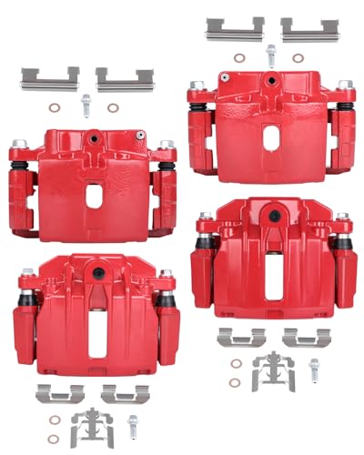 cciyu Front & Rear Brake Calipers W/Bracket 18B4729 18B4728 18B4726 18B4727 - size: Front & Rear[18-B4729+18-B4728+18-B4726+18-B4727]